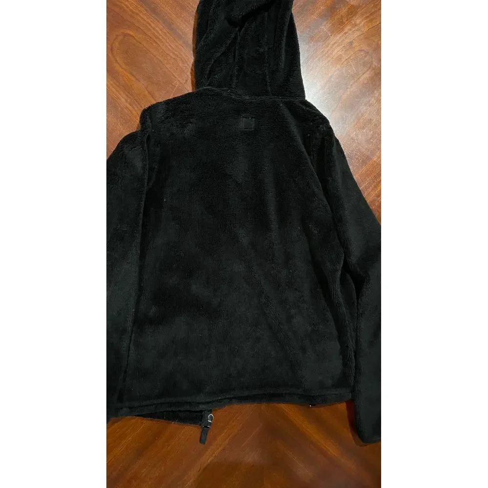 Wonder‎ Nation girls hooded black plush jacket with pockets size x-large